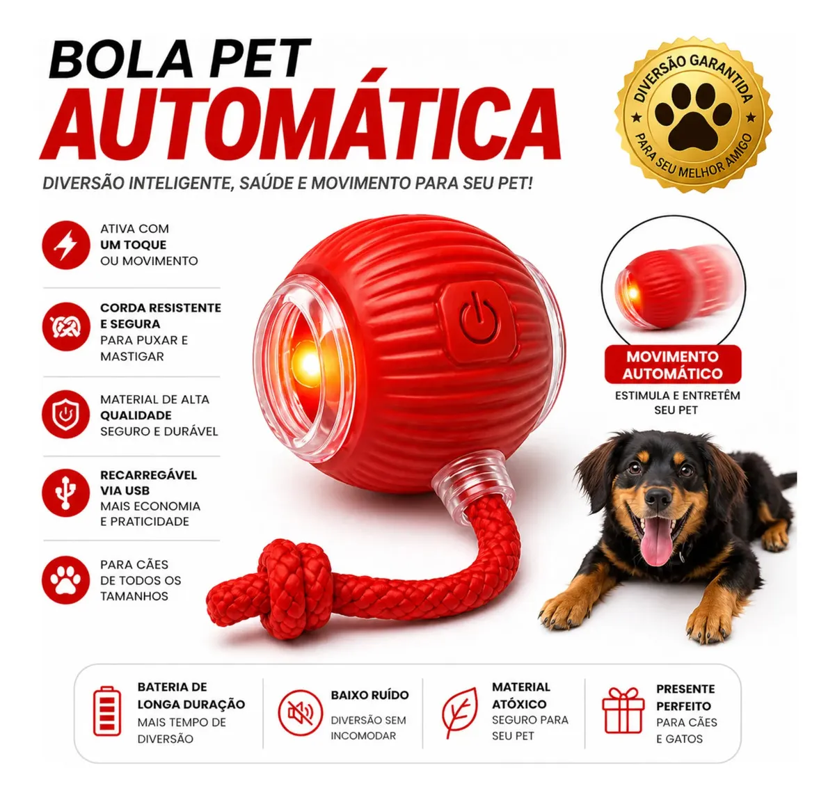 Detalhes reais de bolinha inteligente