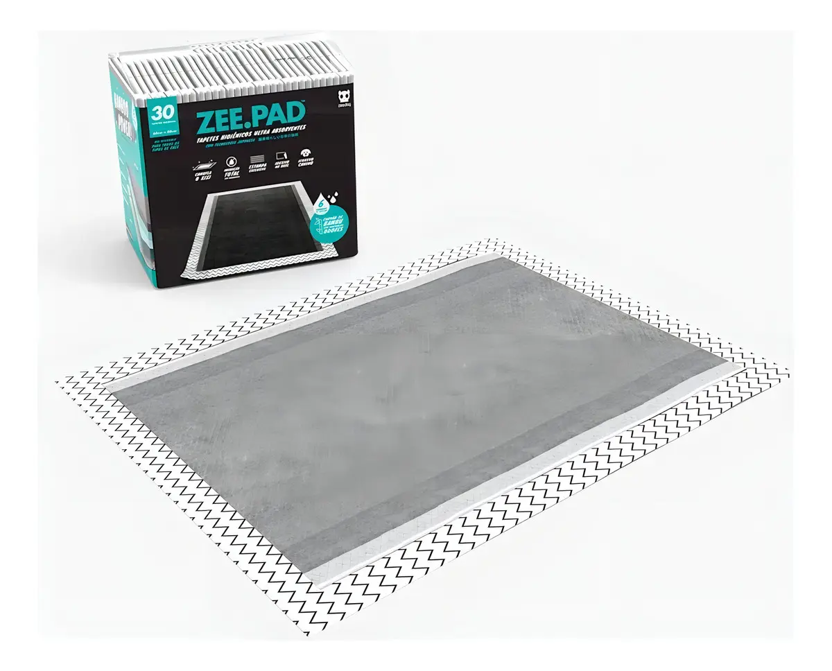 Foto real de tapete higiênico para observar formato e proporções