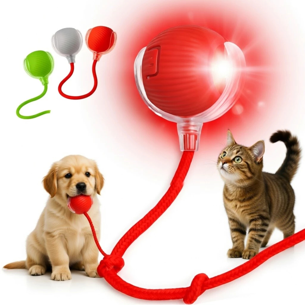 Bolinha inteligente automática recarregável para cães e gatos