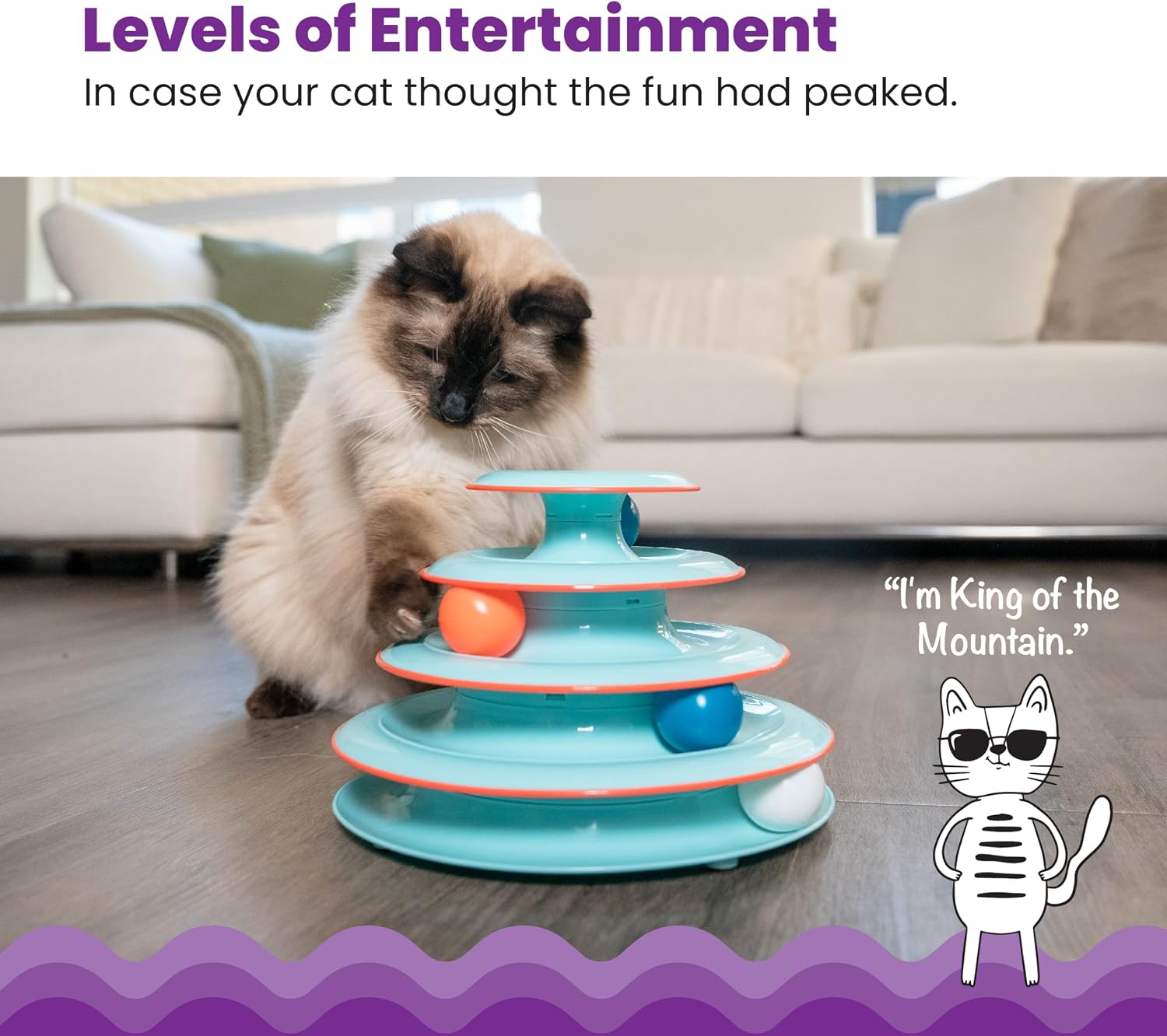 Outra imagem do anúncio de Petstages Chase Meowtain 4 camadas