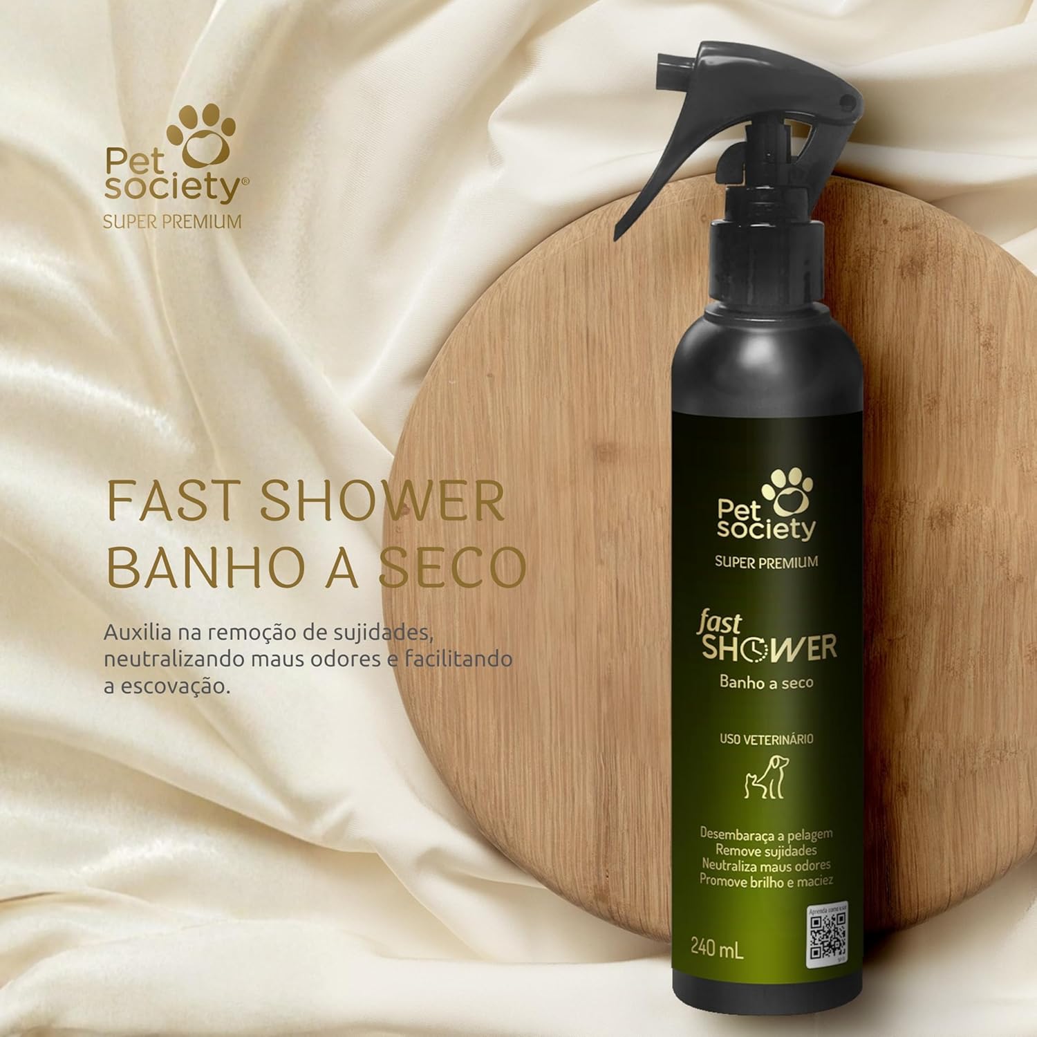 Outra imagem do anúncio de Pet Society Fast Shower Banho a Seco 240 ml