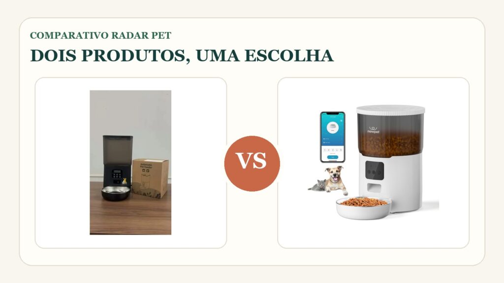 Comparativo: Alimentador automático 6L vs NewPet 4L: qual comedouro programável escolher?