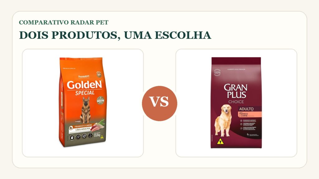 Comparativo: Golden Special vs GranPlus Choice: qual ração para cães adultos escolher?