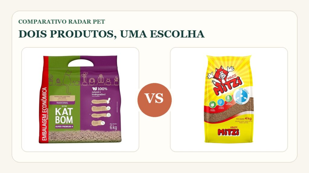 Comparativo: Katbom vs Mitzi: qual areia sanitária para gatos escolher?