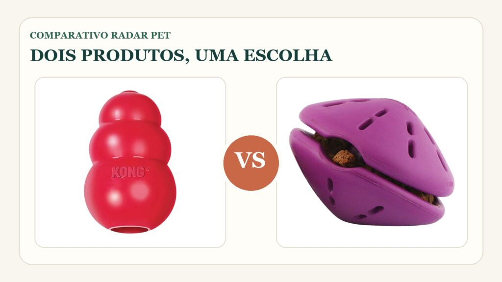 Comparativo: Kong Classic vs PetSafe Busy Buddy: qual brinquedo recheável escolher?