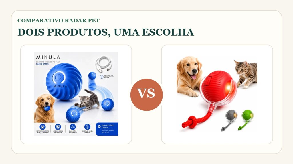 Comparativo: Minula bola interativa vs bola automática com cauda: qual brinquedo escolher?