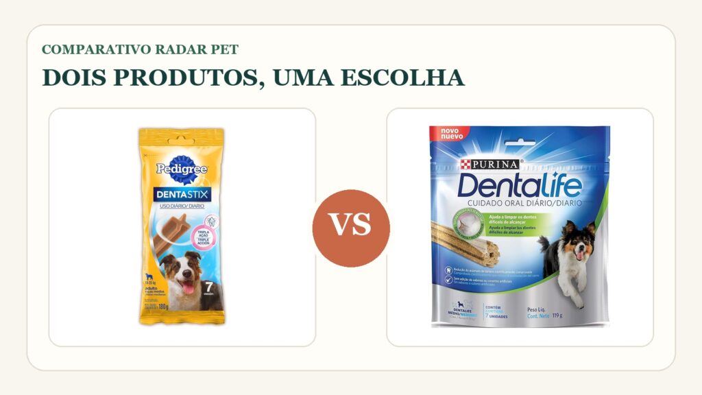 Comparativo: Pedigree Dentastix vs Purina Dentalife: qual petisco dental para cães médios?