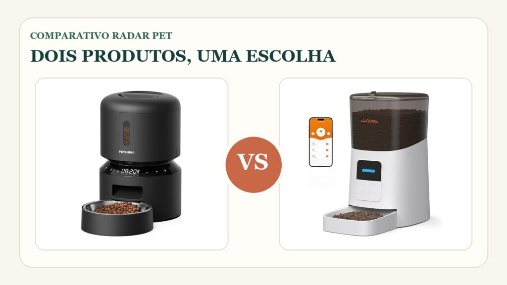 Comparativo: Petlibro vs Wopet: qual alimentador automático de marca escolher?