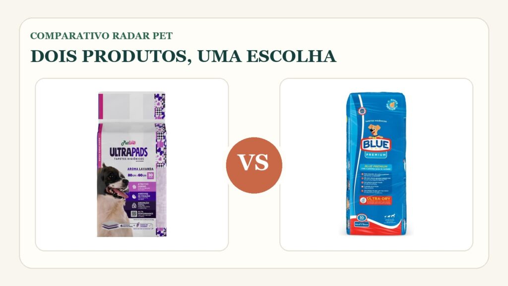 Comparativo: Petlike UltraPads vs Blue Premium: qual tapete higiênico 80x60 escolher?