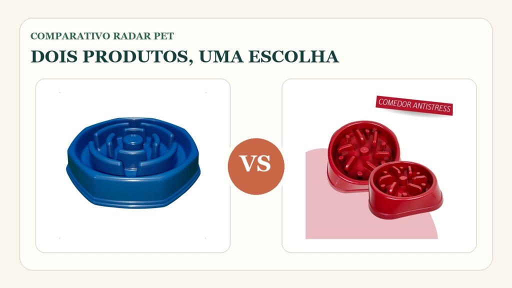 Comparativo: Petliz Foodtimer vs Plastart comedouro educativo lento: qual comedouro lento faz mais sentido para o seu cachorro?