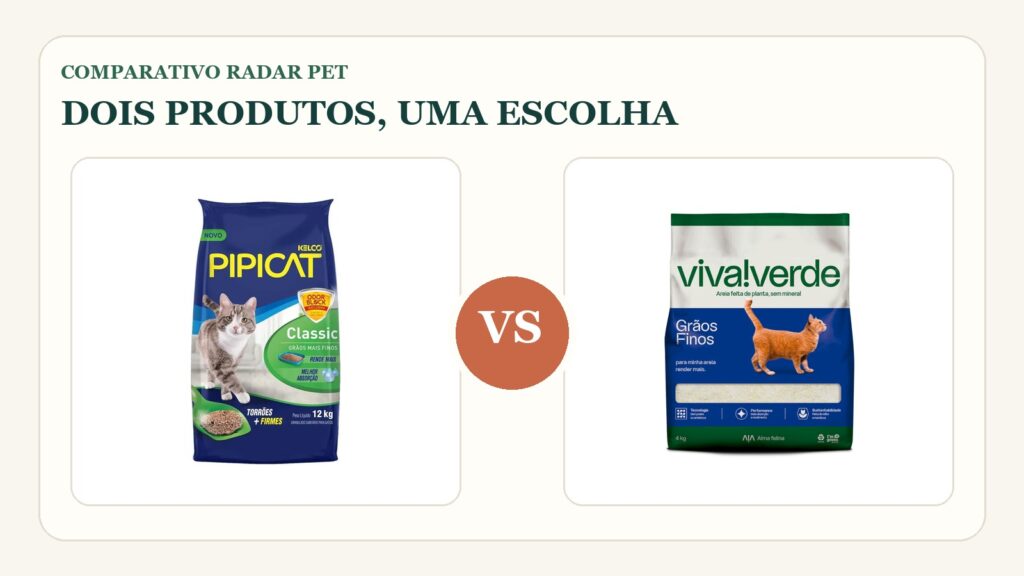 Comparativo: Pipicat Classic vs Viva Verde: qual areia para gatos escolher?