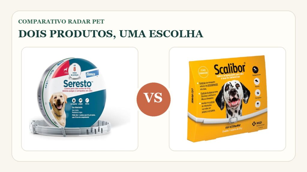 Comparativo: Seresto vs Scalibor: qual coleira antiparasitária para cães grandes?