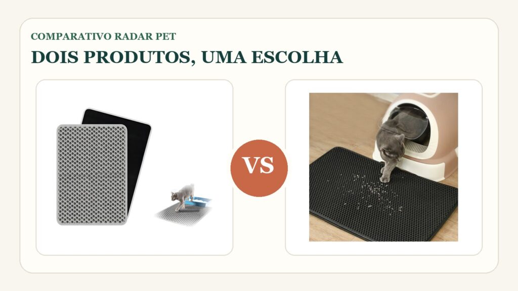 Comparativo: Tapete coletor GG vs Fire Cat EVA: qual reduz melhor a areia espalhada?