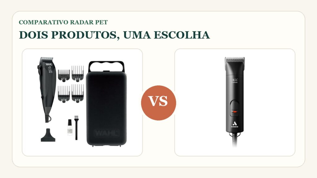 Comparativo: Wahl Pet Clipper vs Andis AGCB: qual máquina de tosa escolher?